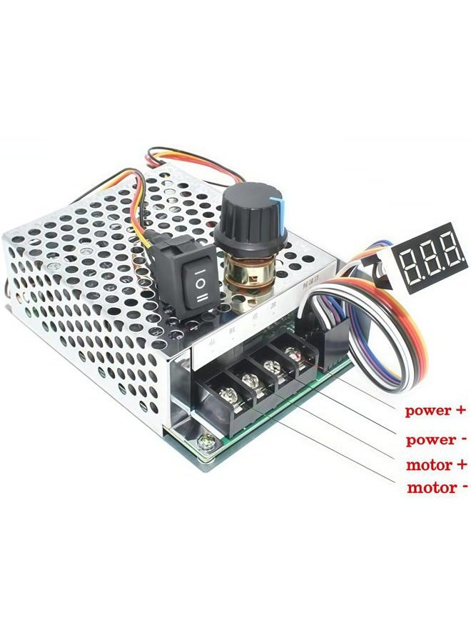 TKXEC Adjustable Digital display 10-55V 60A PWM DC Brushed Motor Speed Controller Switch Control 12V 24V 36V 48V Forward Brake Reverse For power wheels regulation (60A PWM) - Image 2