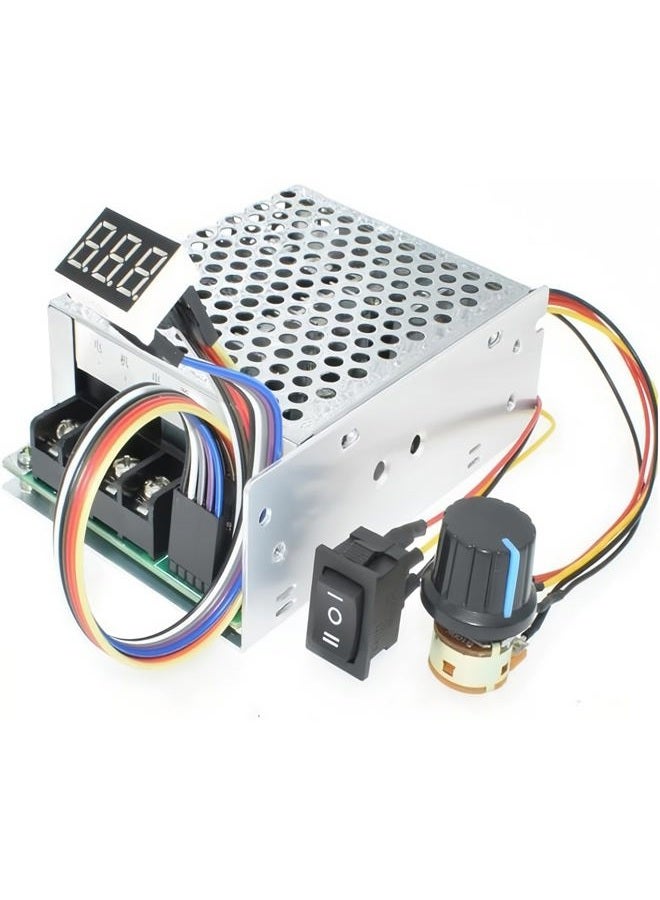 TKXEC Adjustable Digital display 10-55V 60A PWM DC Brushed Motor Speed Controller Switch Control 12V 24V 36V 48V Forward Brake Reverse For power wheels regulation (60A PWM) - Image 1