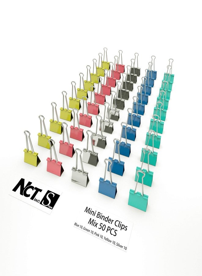 Nctinystore Mini Binder Clips Colorful Metal Clamp (Mini, 50 PCS) - Image 5