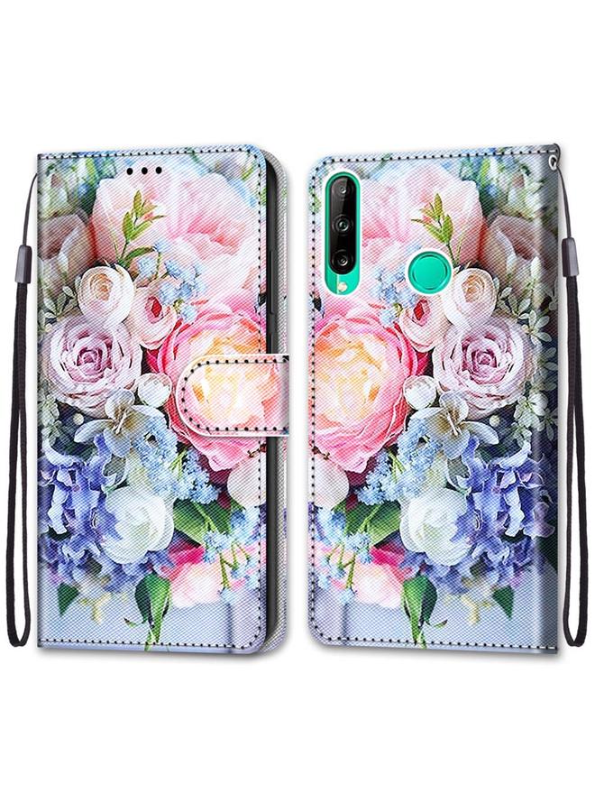 زبون جراب لهاتف Huawei P40 Lite E / Y7p، جراب جلدي من البولي يوريثان بتصميم متقاطع ملون، مع حامل وفتحات للبطاقات ومحفظة وحبل تعليق - Image 2