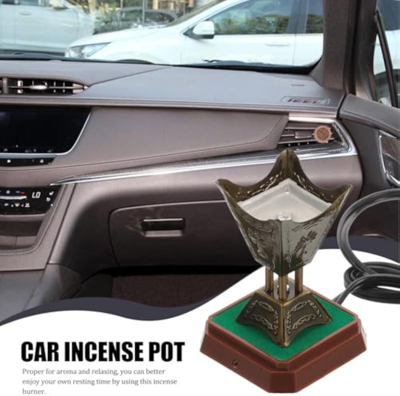 Small Electric Steamer for Car and Home from Stoppaza, Aromatic Steamer 2.95 x 2.36 x 2.16 inches with Middle Eastern Vintage Design for Relaxation and Decor - Image 3