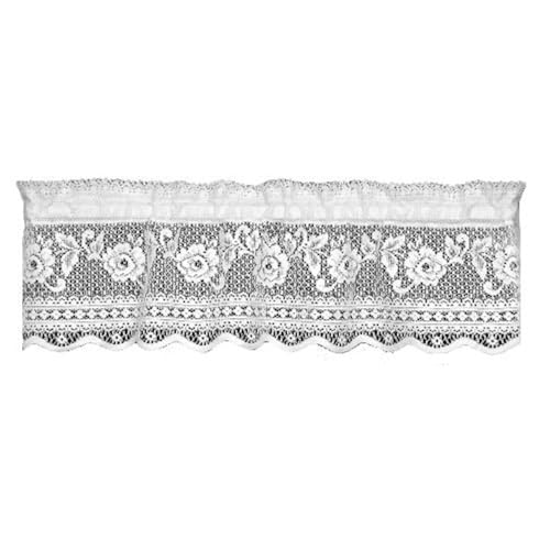 Heritage Lace Victorian Rose 36-Inch Wide by 11-Inch Drop Insert Valance, Ecru - Image 1