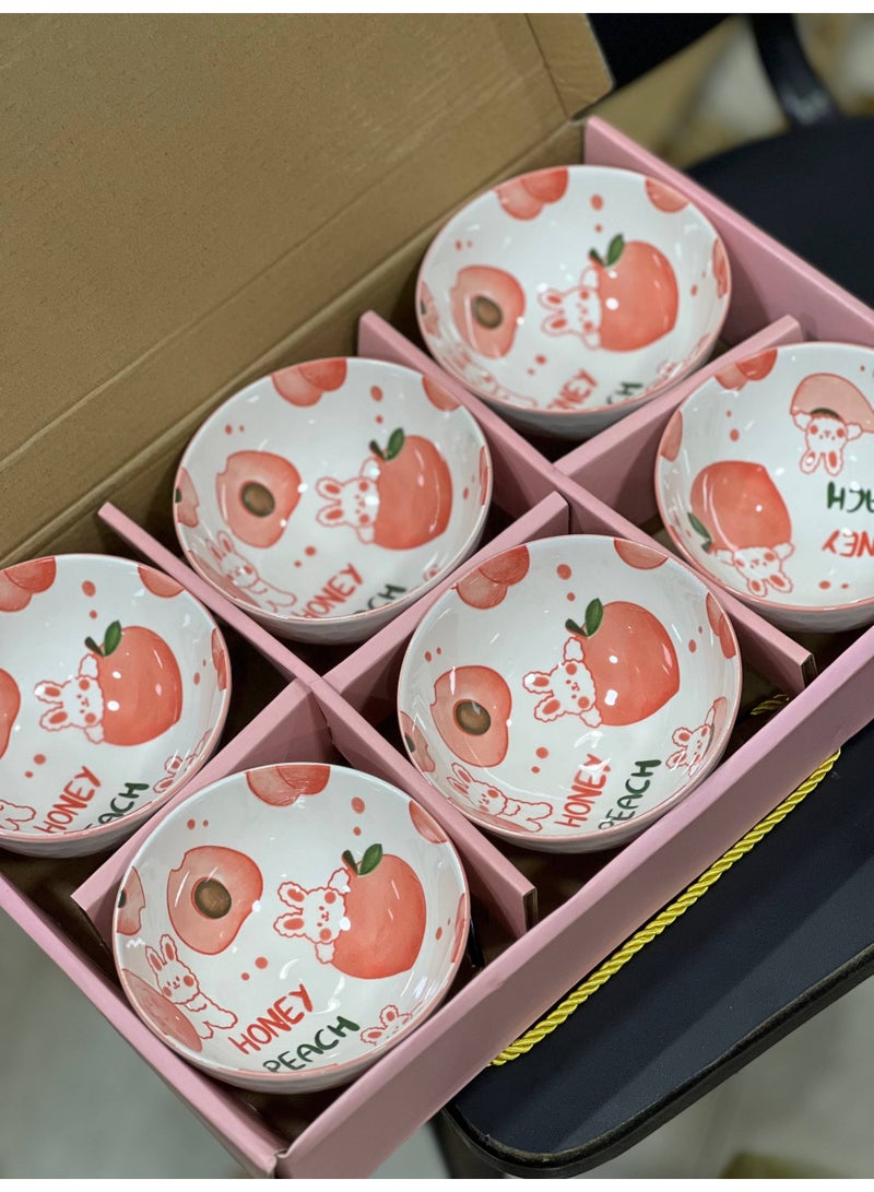 6-piece porcelain bowl set - Image 2