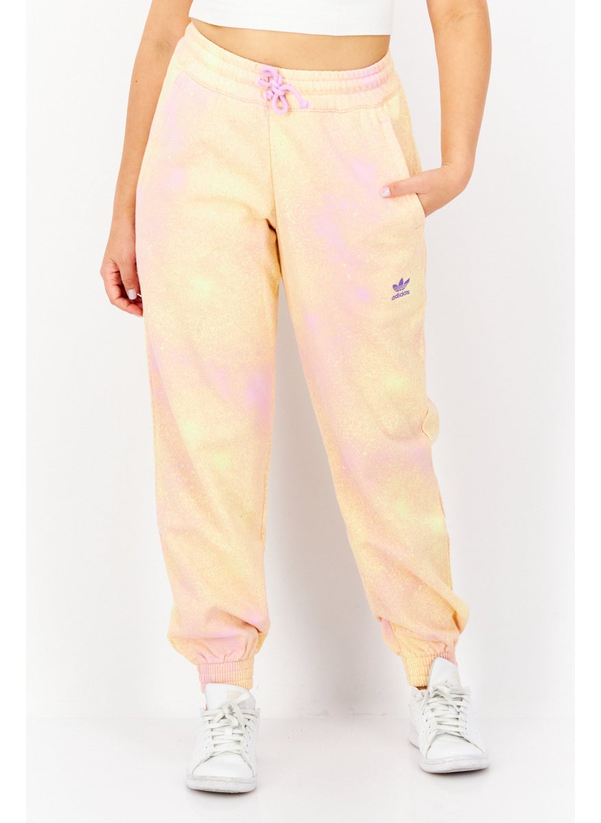 adidas Originals Women Sportswear Fi Embroidered Logo Jogger Pant, Pink Combo  - Image 1