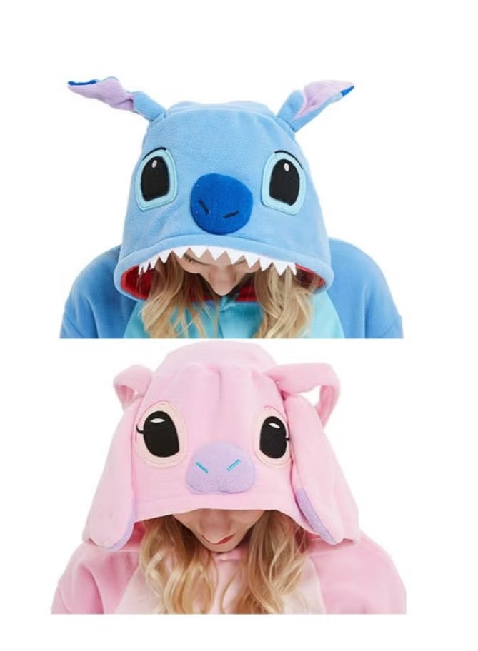 Stitch Onesie Animal Pajamas Hoodie Cosplay Cartoon Costumes Adults Unisex Party Wear - Image 3