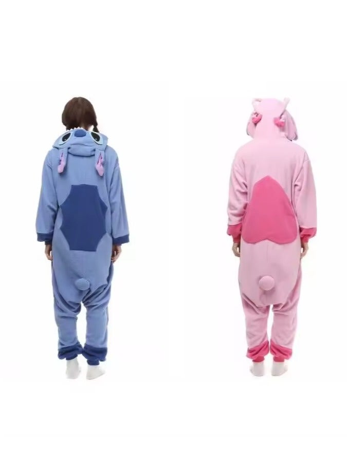 Stitch Onesie Animal Pajamas Hoodie Cosplay Cartoon Costumes Adults Unisex Party Wear - Image 2