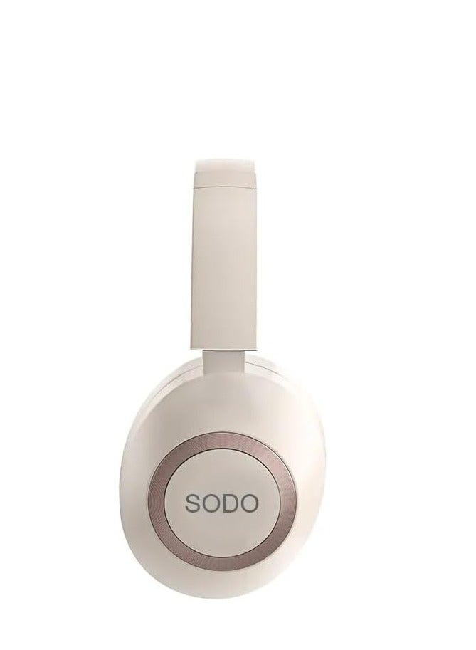 Wireless Stereo Headphone SODO-SD1104 ,Adjustable headphone, Long battery life, Stereo Sound - Beige