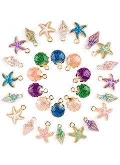 Generic AUEAR, Ocean Starfish Conch Seashell Enamel Charms Pendants for DIY Jewelry Making  - Image 1