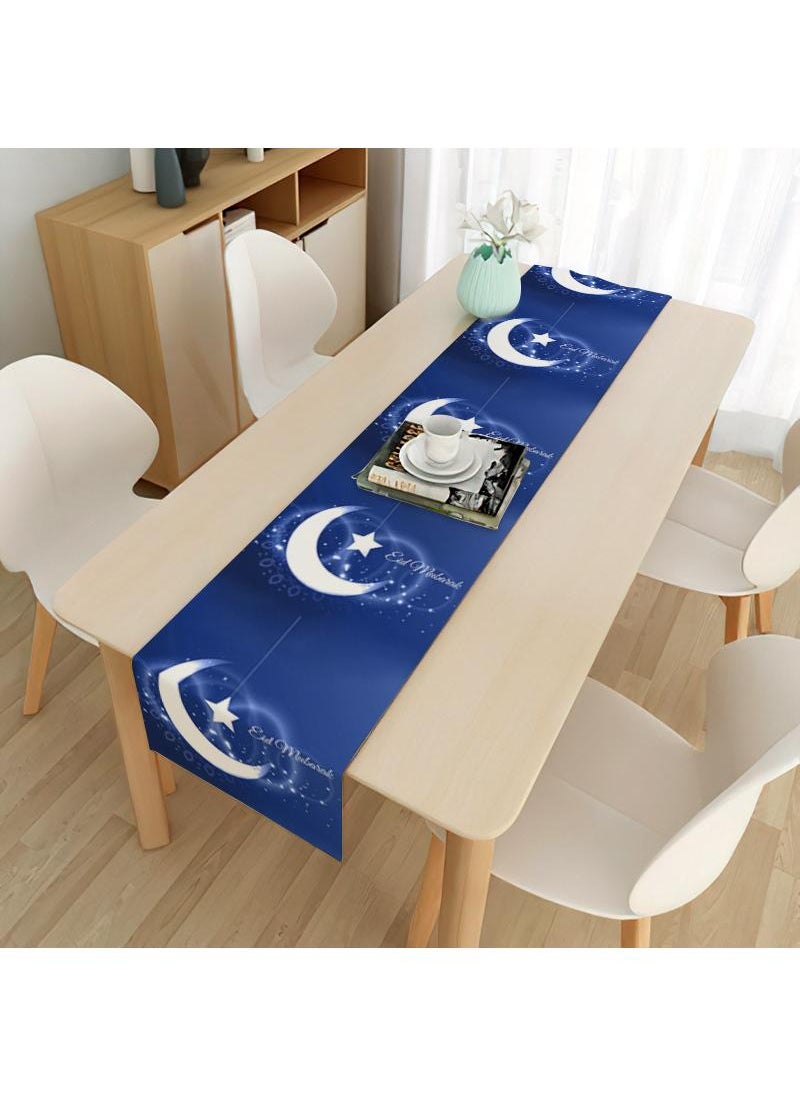 General Eid Mubarak Table Flag Table Runner Ramadan Kareem Table Decorations  Ramadan Decor Sets For Dining Supply  - Image 1