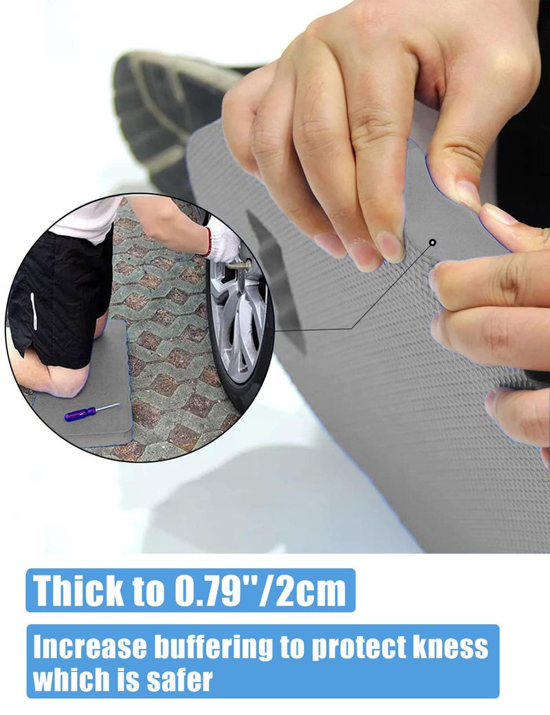 YWSHF 2 PCS Garden Kneeling Pad,Knee Mat Waterproof Foam Knee Pads for Gardening,Cleaning,Baby Bath,Yoga,Praying and Exercise 15.745'' x 7.09'' x 0.79'' Grey - Image 3