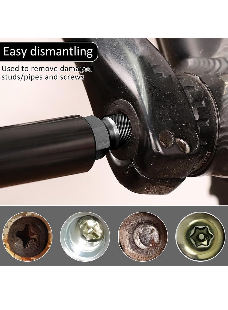 10 pcs Broken Screw Extractor Drill Bit, Alloy Steel Damaged Nut Extractor Bolt Screw Remover, Hexagonal Dismantling Extension Tool Set - Image 5