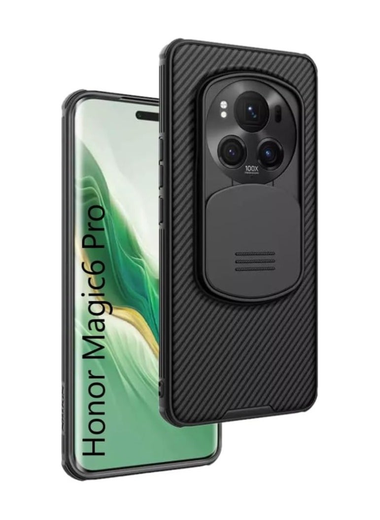 Nillkin Case for Honor Magic6 Pro CamShield case Protective Cover with Camera Protector Hard PC Ultra Thin Anti-Scratch Phone Case For Honor Magic 6 Pro 2024 Black 