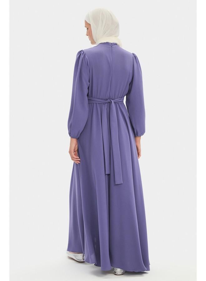 جون فستان ماكسي بحزام بنقشة الزهور - Image 5