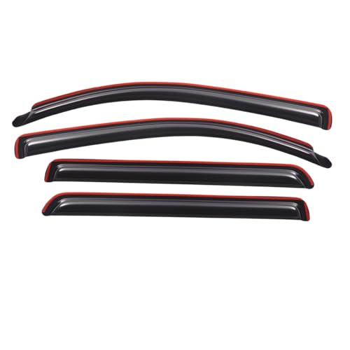 Lightronic واقي نافذة أوتوماتيكي ليتروينك قابل للتثبيت في القناة، متين للغاية، يناسب تويوتا سيكويا من 2008-2022، حماية من الأشعة فوق البنفسجية، واقي مطر، واقي ريح أصلي، تركيب سهل بدون حفر، دخاني داكن، 4 قطع - Image 3