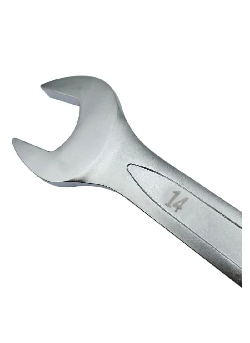TOTAL - 14 Size Double Side Spanner Combination Ring Open End Spanner Chrome Vanadium 1 Pcs TCSPA141 - Image 1