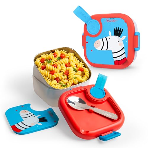 rabitat Lunchmate Mini Stainless Steel Lunch Box 500 ml | 1+1 Year Brand Warranty | Tiffin Box for School | Kanjak Gifts for Girls | BPA-Free Leak-Proof with Spoon | Little Boss - Image 1