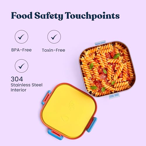 rabitat Lunchmate Mini Stainless Steel Lunch Box 500 ml | 1+1 Year Brand Warranty | Tiffin Box for School | Kanjak Gifts for Girls | BPA-Free Leak-Proof with Spoon | Little Boss - Image 2