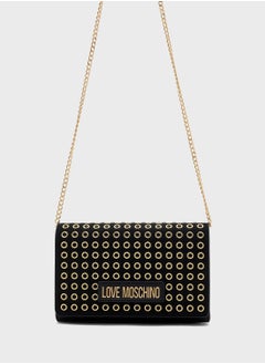 Love Moschino Logo Detailed Flap Over Clutche  - Image 1