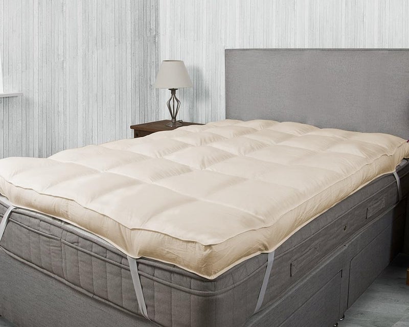 Jaipur Linen Jaipur Linen 3000 GSM Twin Size Bed Finest Imported Super Microfiber Soft Mattress PaddingTopper Beige48x72 in  - Image 2