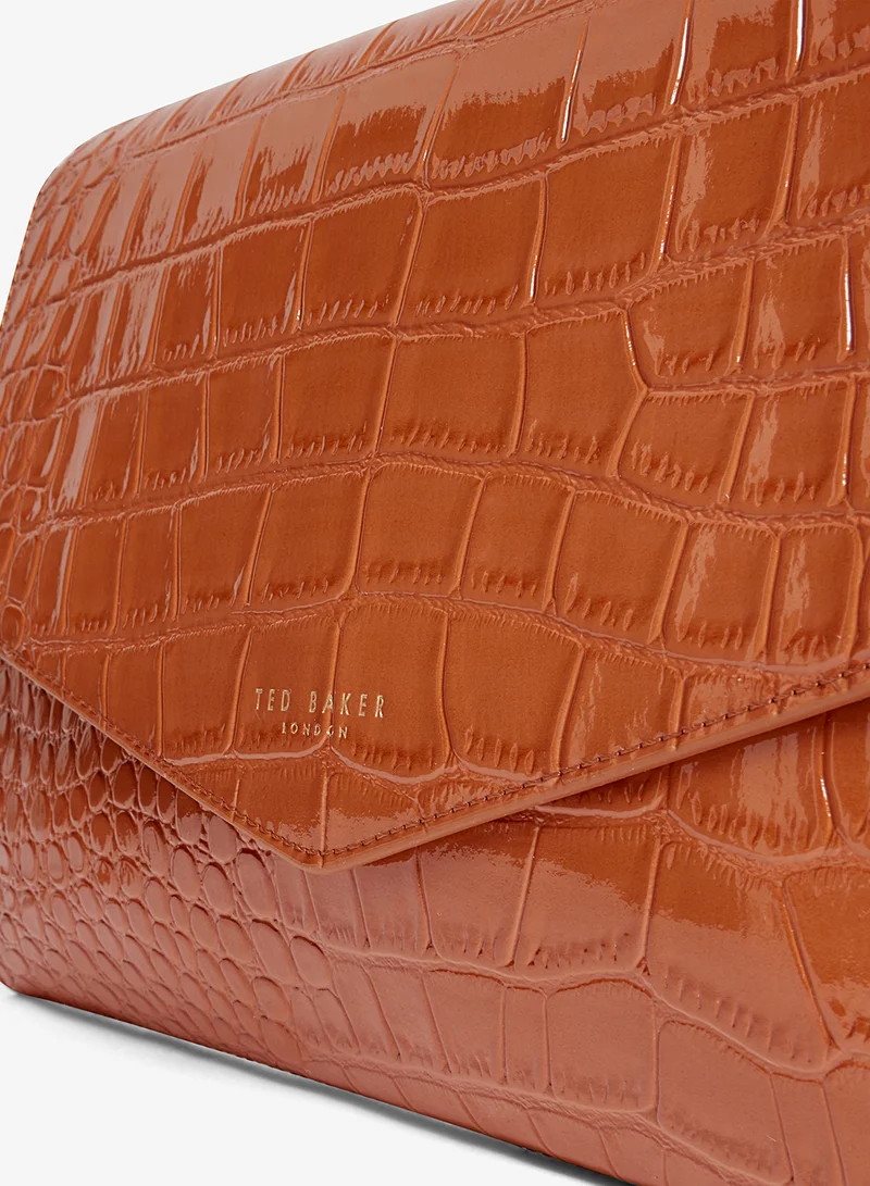 Ted Baker Croc Effect Icon Envelope Pouch