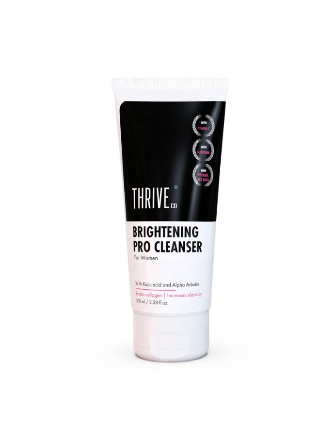 ThriveCo Brightening PRO Cleanser 100ml  + Serum 30 ml For Women with Probiotic Rice Water, Vit C, Kojic Acid, Alpha Arbutin & Glutathione | Anti-ageing, Boosts Collagen, Clears Skin & Removes Dark Spots - Image 4