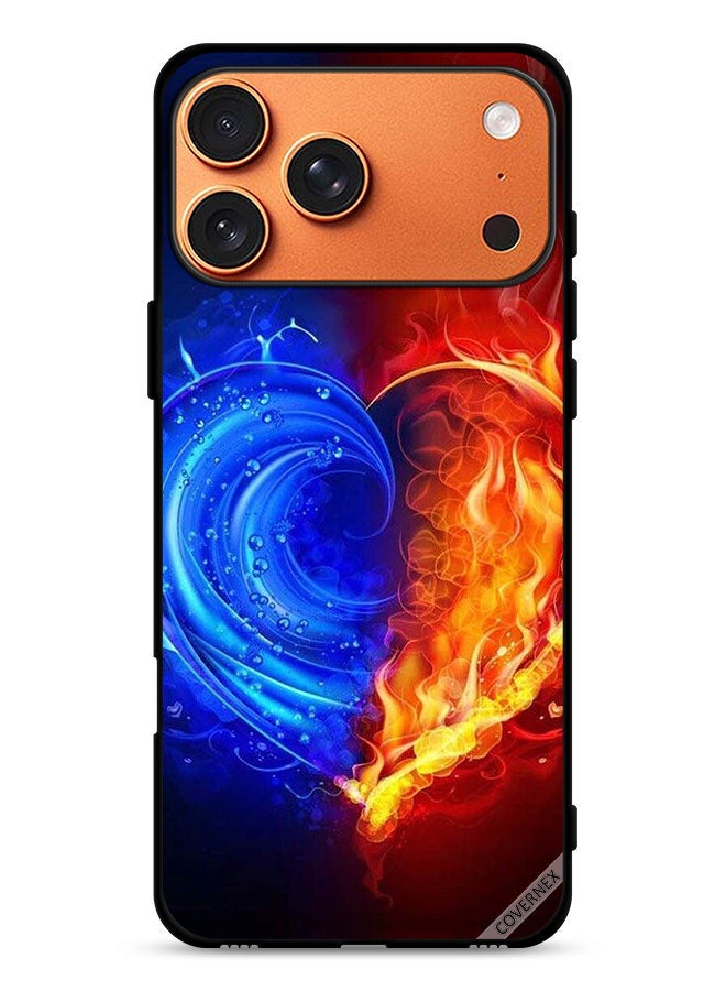 Covernex Apple iPhone 17 Pro Max Protective Case Cover Fire And Water Heart Wallpaper - Image 1