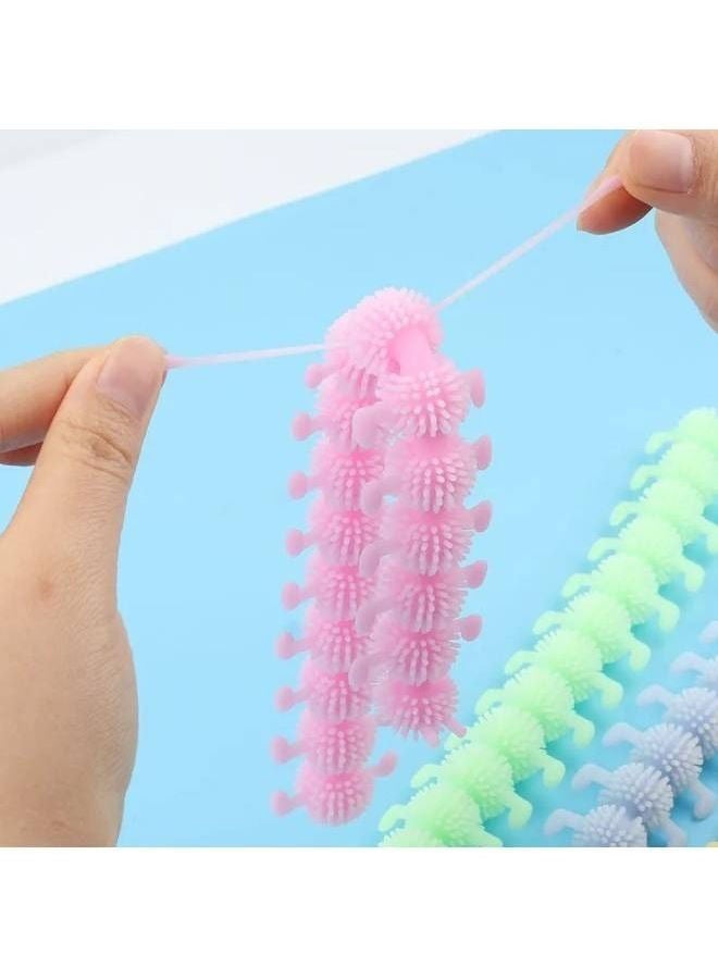 NIBEMINENT 4-Piece Caterpillar Anti Stress Face Reliever Squeeze Relief Healthy Toy - Image 5