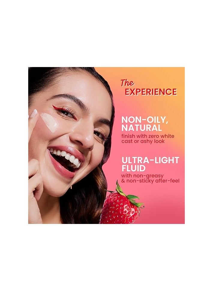 دوت آند كي واقي شمس ملون برائحة الفراولة من دوت آند كي، عامل حماية من الشمس ٥٠+، لون ٠١ بورسلين | حماية من الأشعة فوق البنفسجية/الشمسية | واسع الطيف، مقاوم للماء والتعرق | مناسب لجميع أنواع البشرة | ٥٠ مل - Image 3