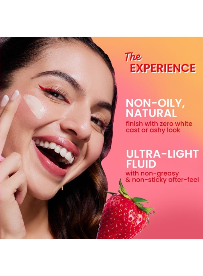 دوت آند كي واقي شمس ملون برائحة الفراولة من دوت آند كي، عامل حماية من الشمس 50+، لون رملي رقم 03 | حماية من الأشعة فوق البنفسجية بنوعيها UVA وUVB | واسع الطيف، مقاوم للماء والعرق | مناسب لجميع أنواع البشرة | 50 مل - Image 3