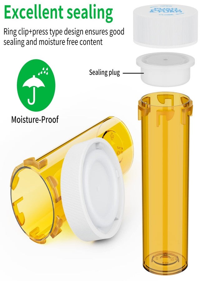 Urekt Empty Plastic Medicine Pill Bottles with Child Resistant Caps (12 Pack), 8 Dram Small Prescription Vial Medicine Containers Travel Pill Bottles Clear Pill Case Organizers - Image 4