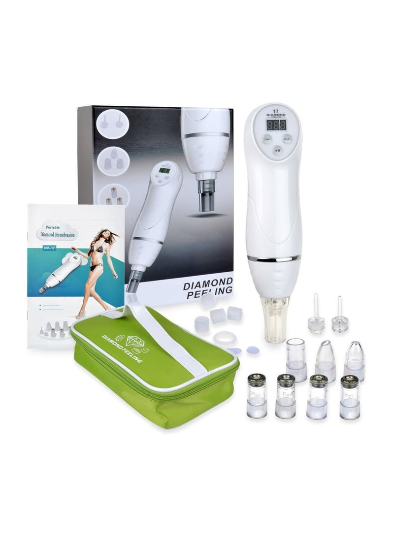 Generic Blackhead Remover,Skin Scrubber,6 Tips Blackhead Vacuum Remover Machine,Portable Diamond Peeling Pen,Face Spatula Blackhead Remover for Women - Image 4