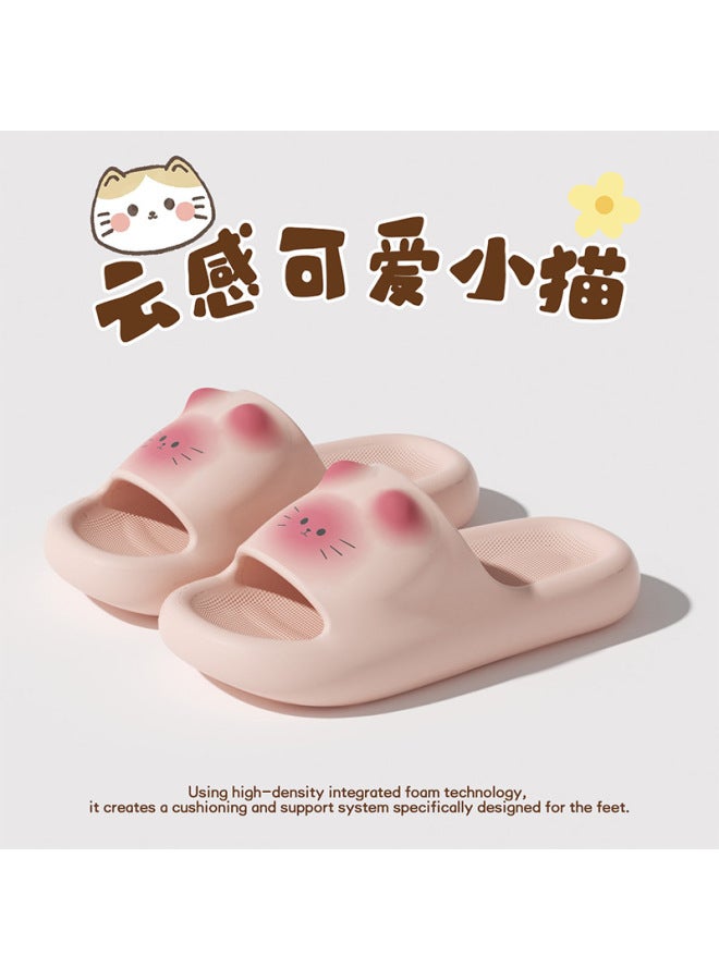 Little Cat Children's Slippers Summer Girls' One-strap Slippers Tiktok Hot Item Women's Thick-soled Sandals Indoor Home Slippers