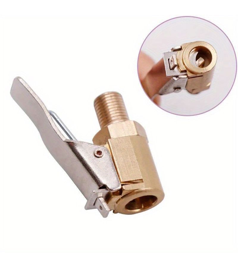 Car Tire Air Chuck Inflator Pump Valve Connector Clip On Adapter Brass 8mm Thread Tyre Wheel Valve For Inflatable Pump - Image 5