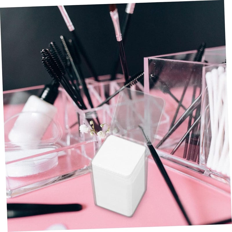 مناديل مزيل غراء الرموش الأبيض 600 قطعة فوط قطنية خالية من الوبر لرموش العيون الممددة - Image 4