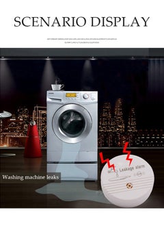 DUNISO Water Leak Detector，household ABS leak detector, intelligent leak detection alarm, with battery and high decibel speaker, detachable, suitable for basement, bathroom, laundry room, kitchen, garage，white  - Image 5