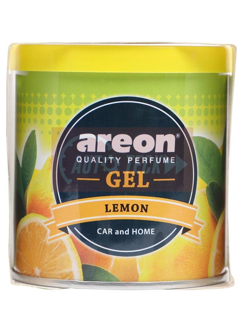 علبة جل برائحة السيارة، ليمون، عبوة من قطعة واحدة