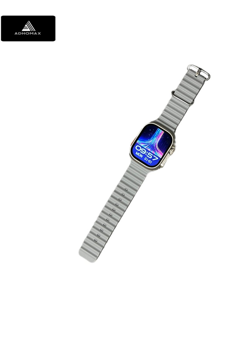 adhomax New T900 Ultra 2 smart watch Elegant Design 2.2" NFC, infinite display, Fitness Tracker, Heart Rate, Bluetooth, Wireless Charging, works with IOS and android, for men and women - Image 3