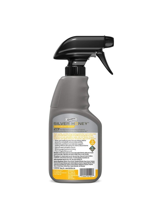 Absorbine - Silver Honey Rapid Wound Repair Spray Gel For Horses & Large Animals, 8Oz Bottle - Image 1