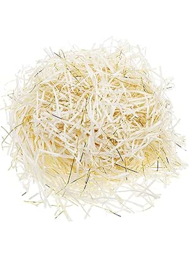 Gold Ivory Crinkle Paper Shreds 200g Bulk Filler For Gift Wrapping Craft Wedding Packaging