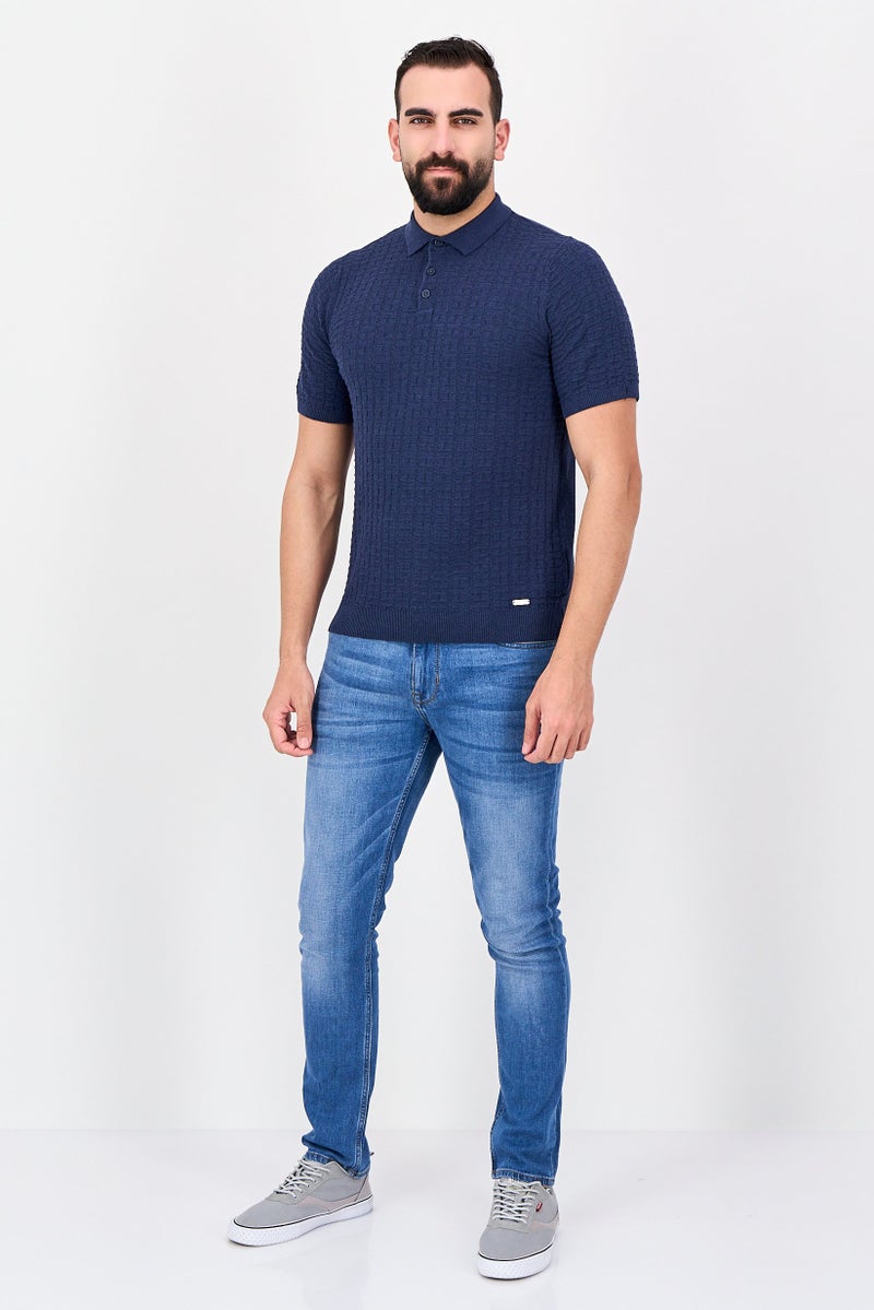 Threadbare قميص بولو قصير الأكمام بتصميم عادي للرجال، أزرق داكن - Image 4