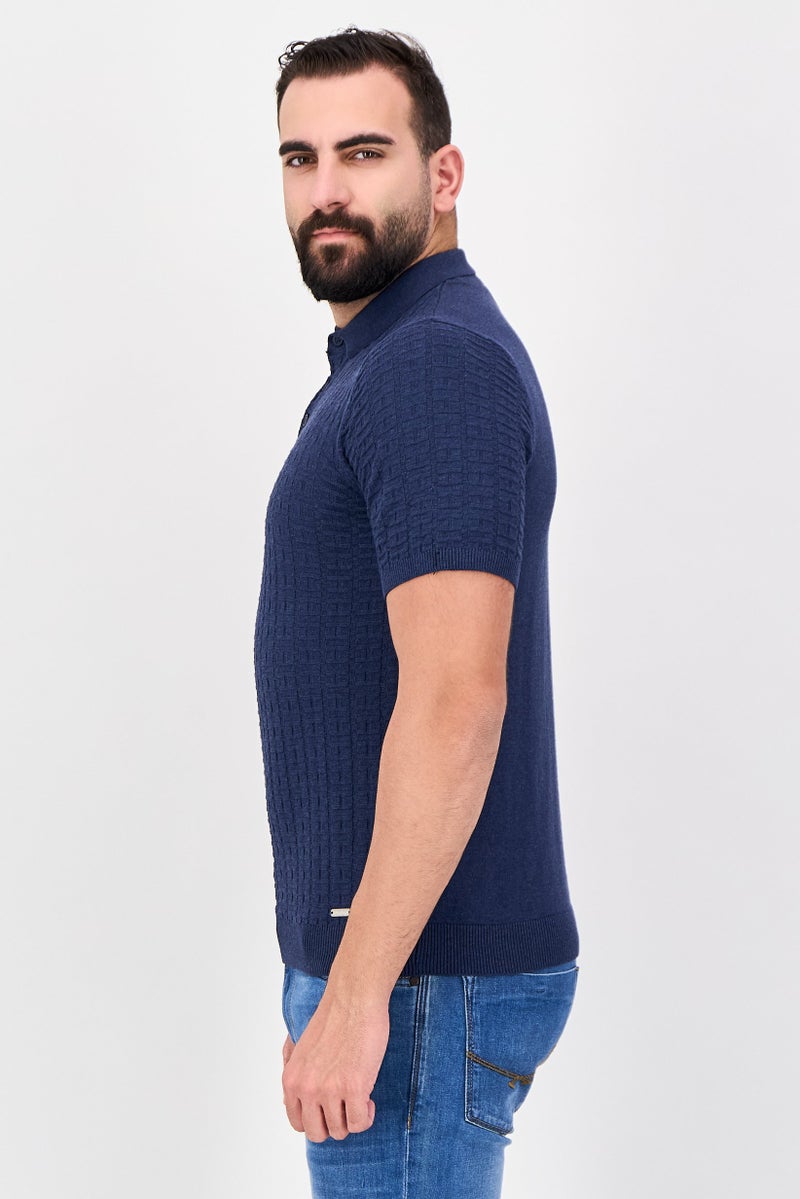 Threadbare قميص بولو قصير الأكمام بتصميم عادي للرجال، أزرق داكن - Image 2