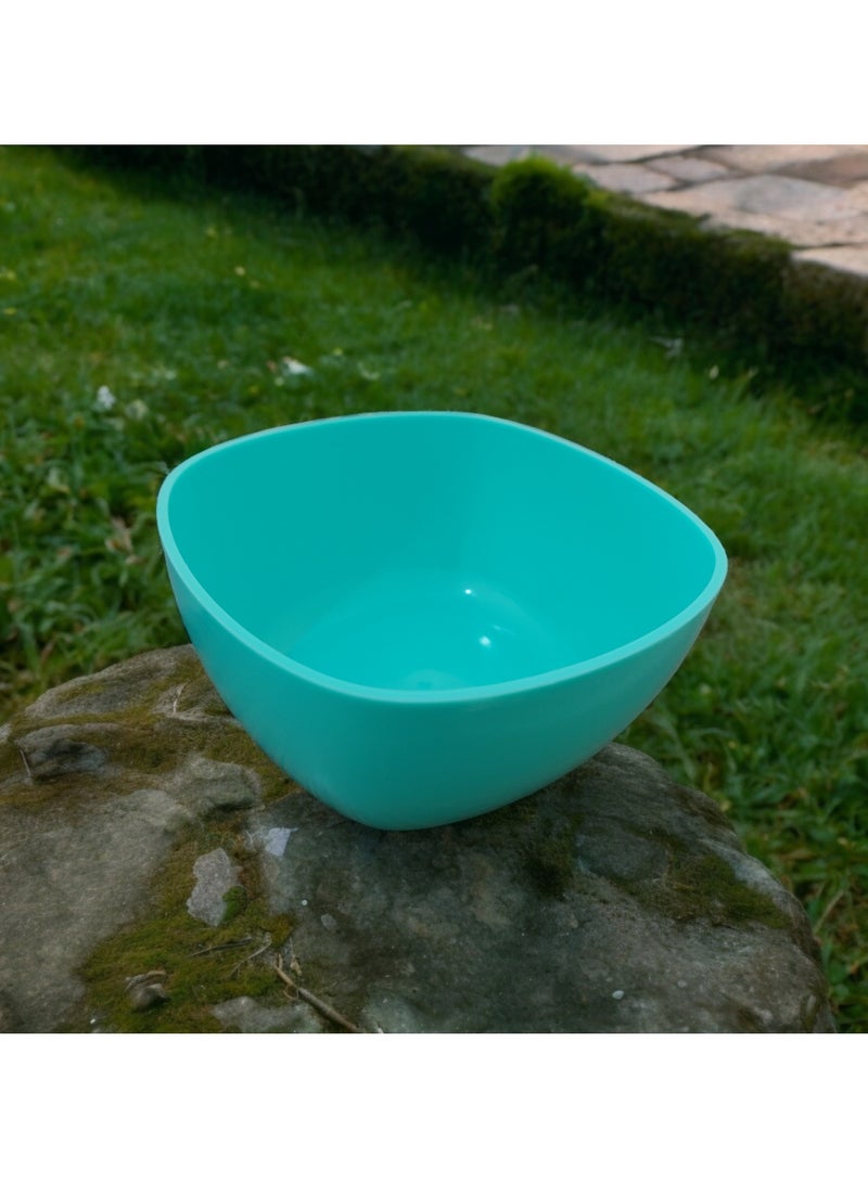 A set of high-quality plastic dishes, 4 pieces, multi-colored - Image 2