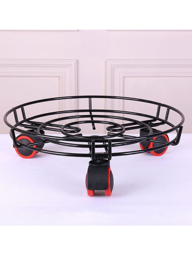 Durable Iron Plant Stand for Flower Pot With Universal Wheel Indoor Or Outdoor Movable Heavy Duty Potted Holder Garden Round Supports Rack for Planter  - Image 2