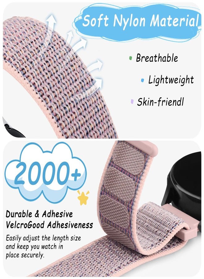 Mugust Nylon Bands for Bark Watch Band, Adjustable Breathable Nylon Replacement Strap for Kids, 3 PACK (Black+Blue+Pink) - Image 3