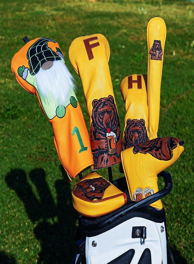 LZFAN Golf Club Head Cover Driver Headcover Wood St Patrick's Day Leprechauns Green Faceless Elderly Gnomes Irish Festival Patrick's Day Doll Golf Head Cover - Image 5