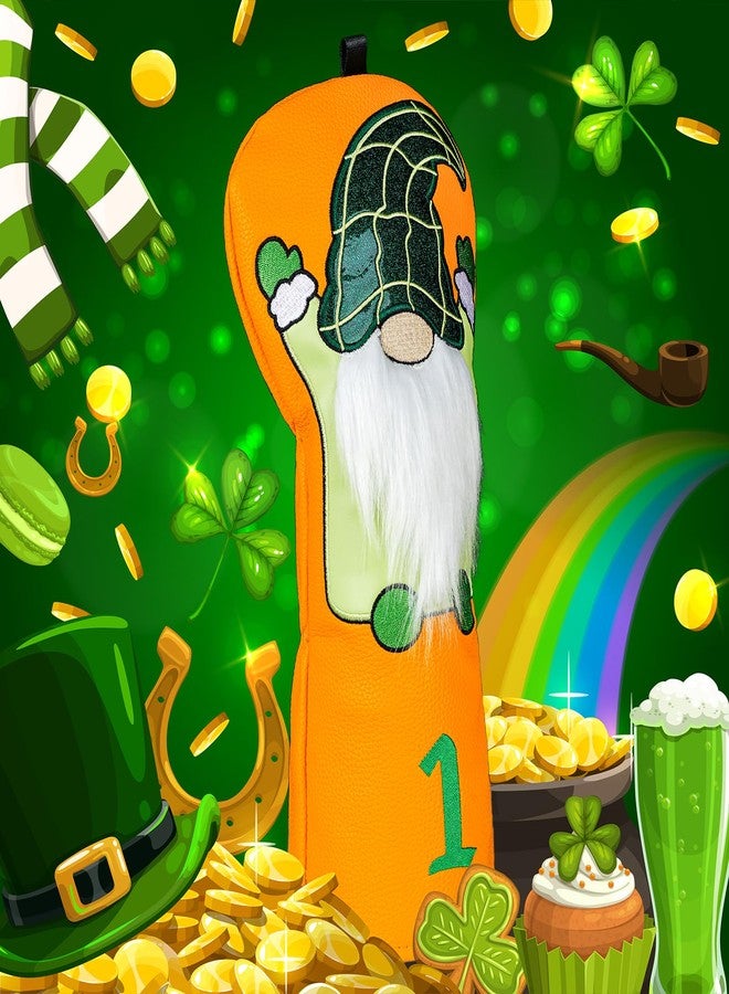 LZFAN Golf Club Head Cover Driver Headcover Wood St Patrick's Day Leprechauns Green Faceless Elderly Gnomes Irish Festival Patrick's Day Doll Golf Head Cover - Image 4