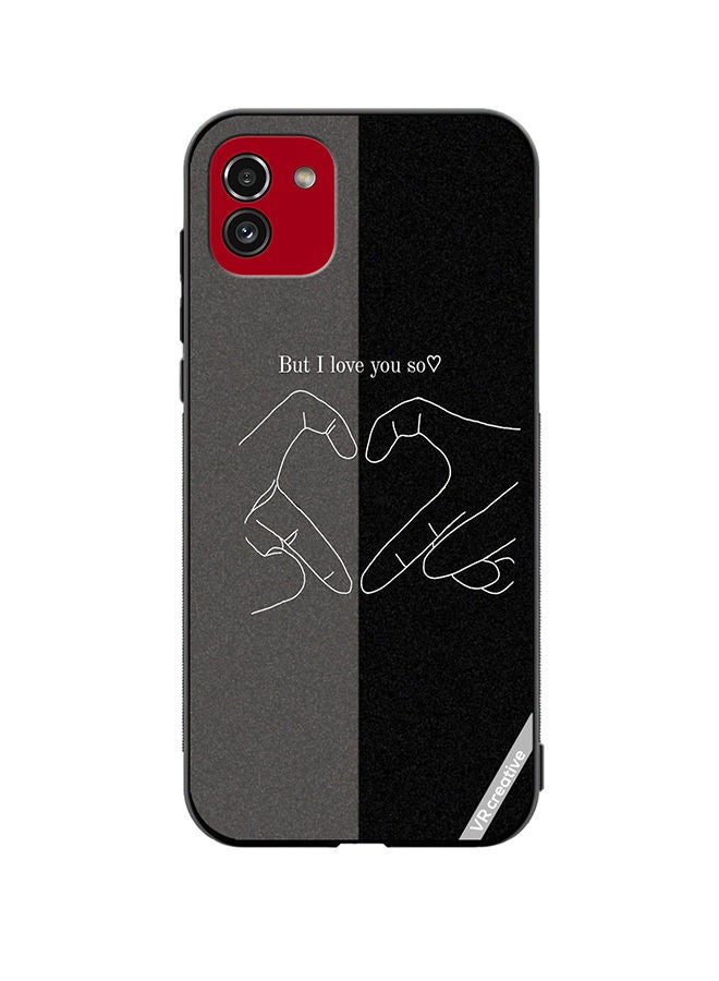 VR CREATIVE Protective Case Cover For Samsung Galaxy A03 Couple Design Multicolour - Image 1