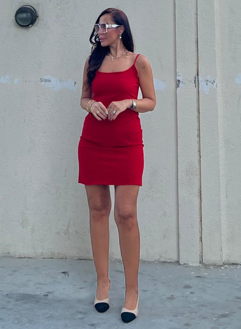 VENTIUP Mini Sleeveless Dress Red - Image 4