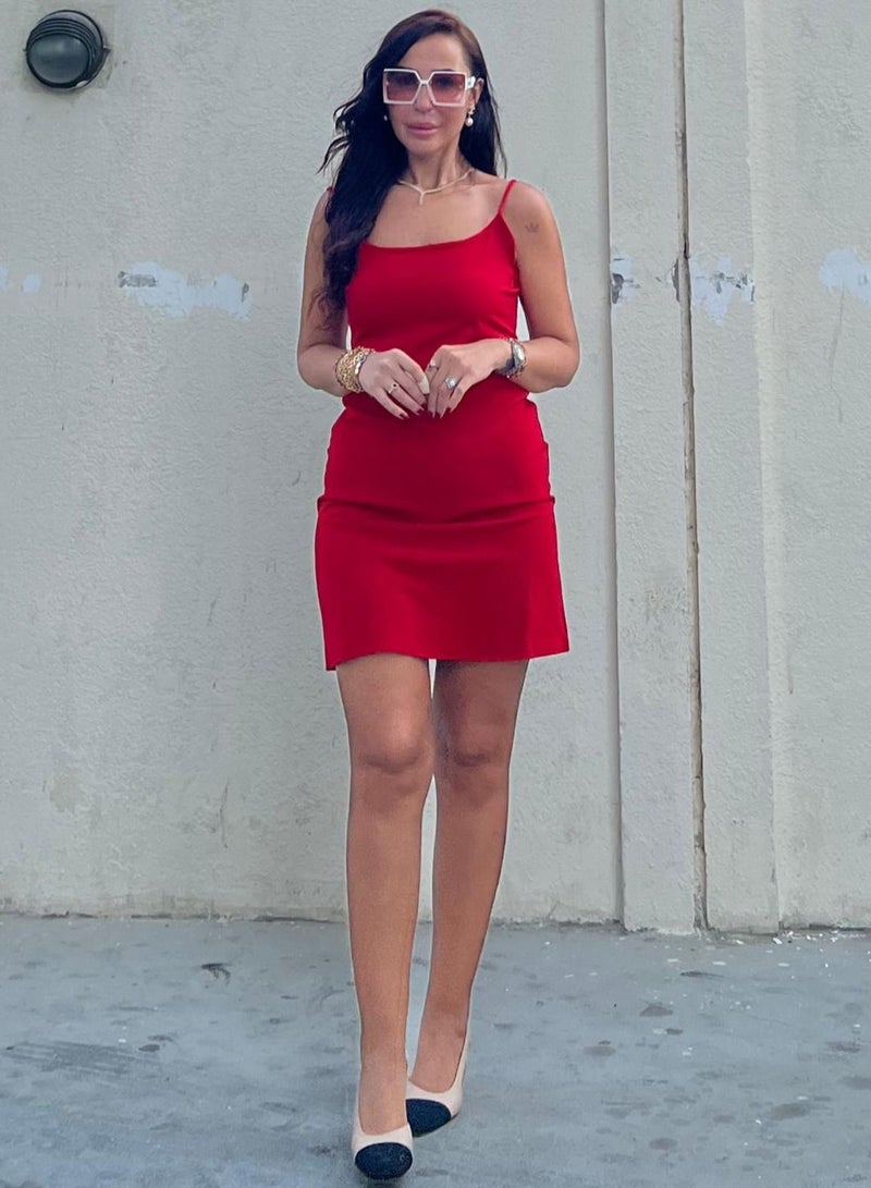 VENTIUP Mini Sleeveless Dress Red - Image 3