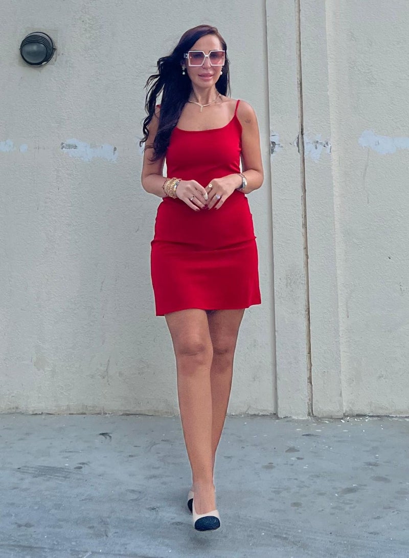 VENTIUP Mini Sleeveless Dress Red - Image 2